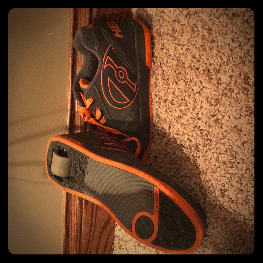 Dark grey and orange HEELYS